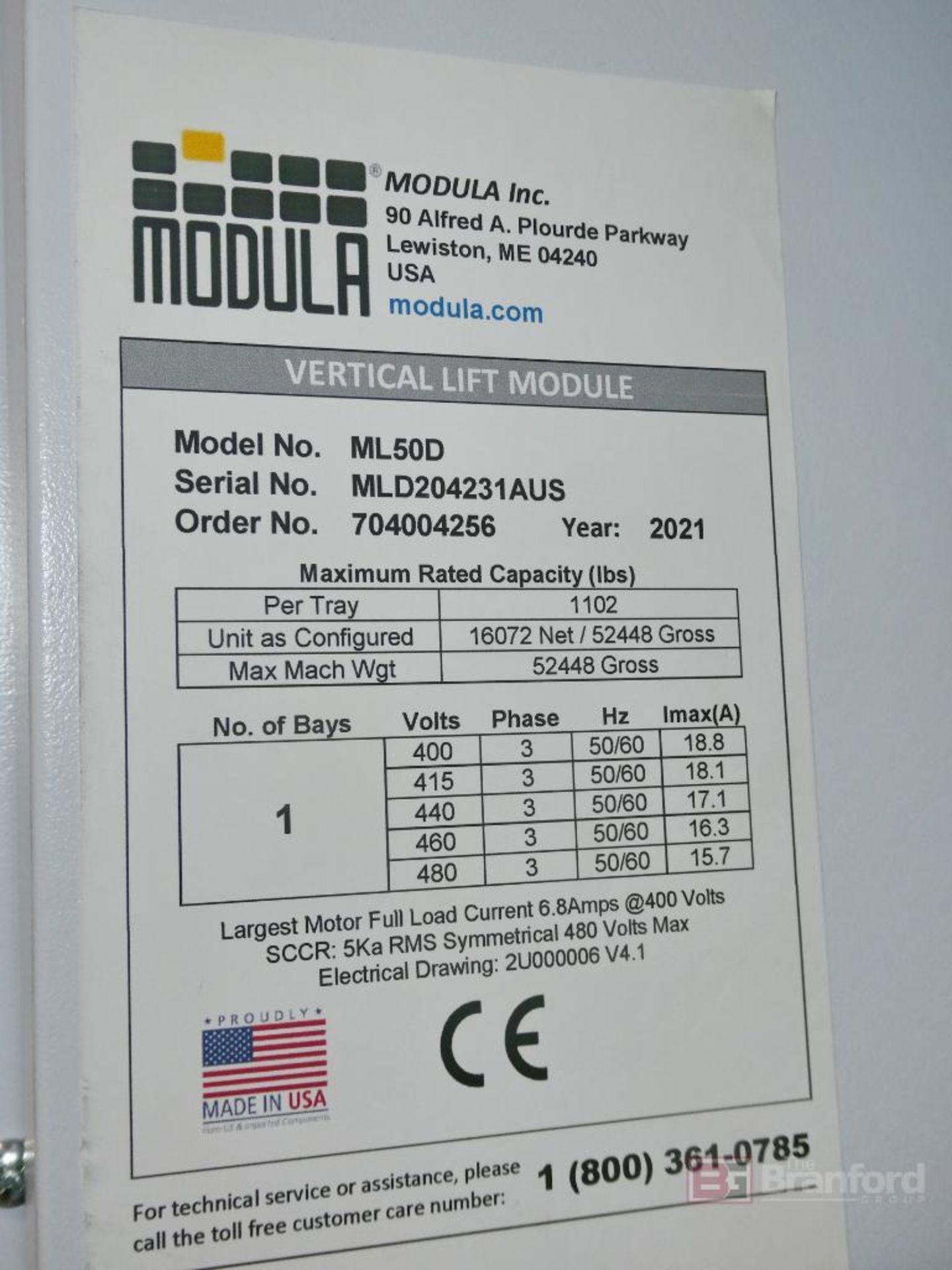 2021 Modula Lift Model ML50D, Automated Vertical Carousel Storage System - Image 10 of 10