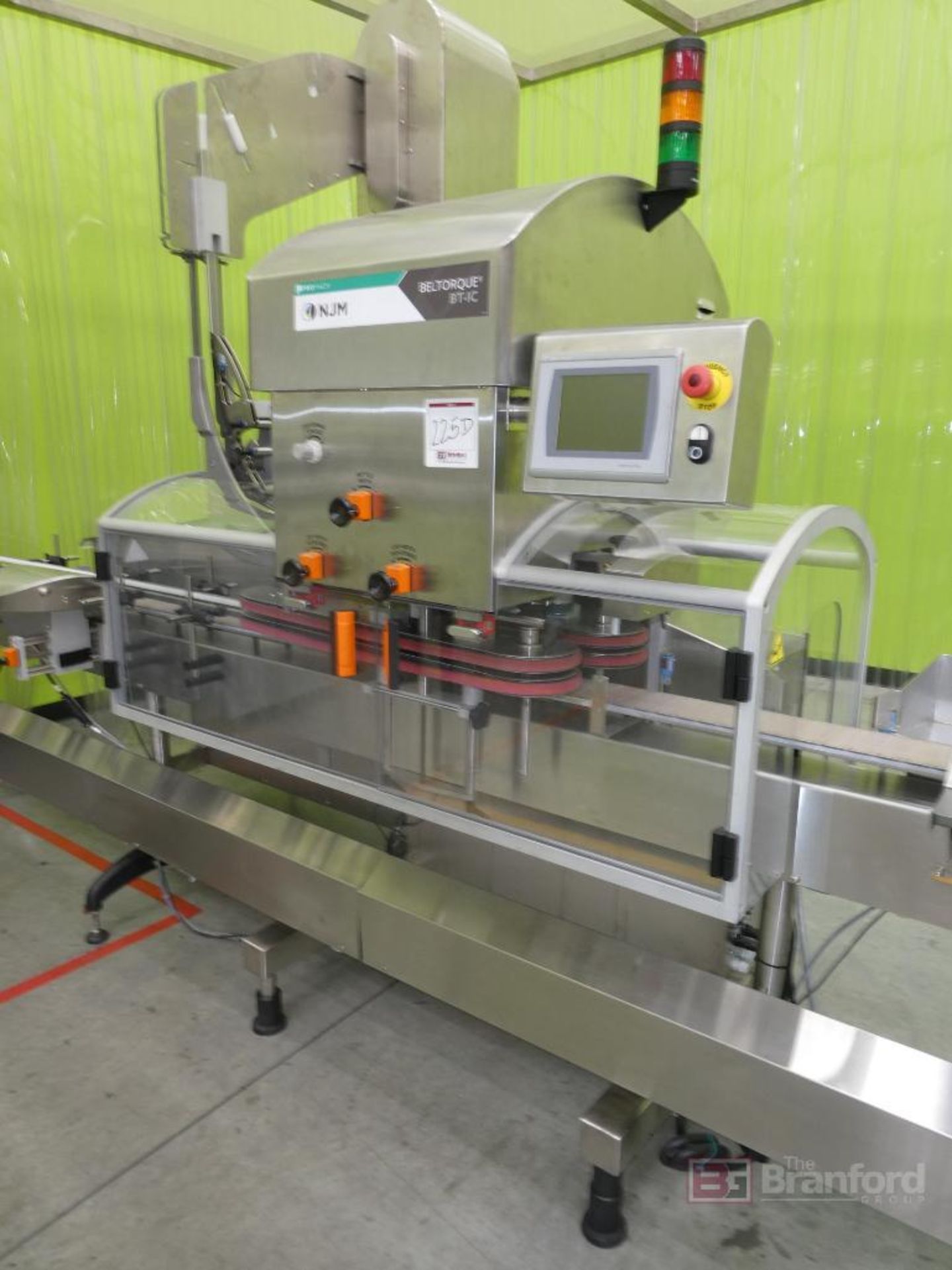 2021 NJM Packaging Model Beltorque BTIC, Stainless Steel Inline Capping Machine