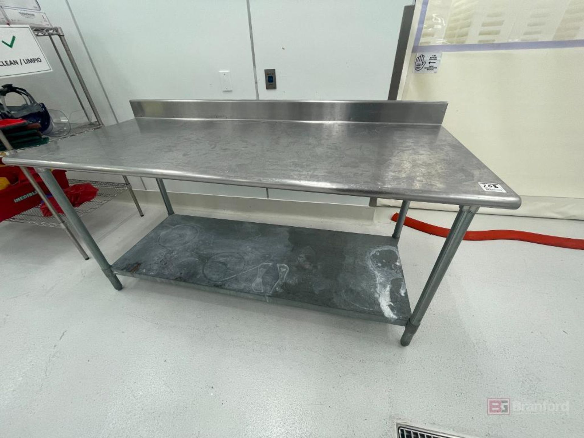 SS 2-tier lab bench and SS utility cart, ss platform - Image 6 of 6
