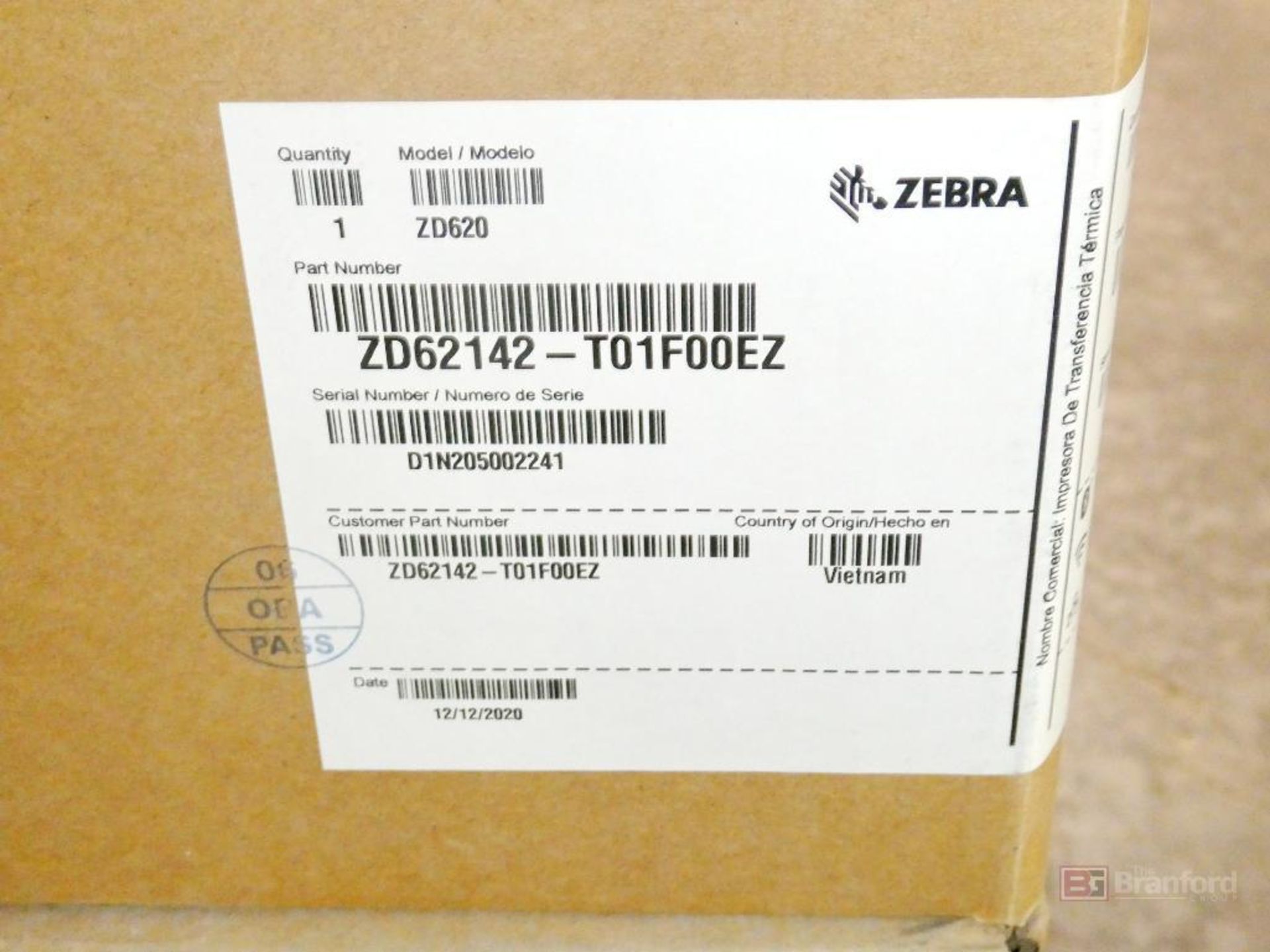 (2) Zebra Model ZD620, Direct Thermal Printers - Bild 2 aus 2