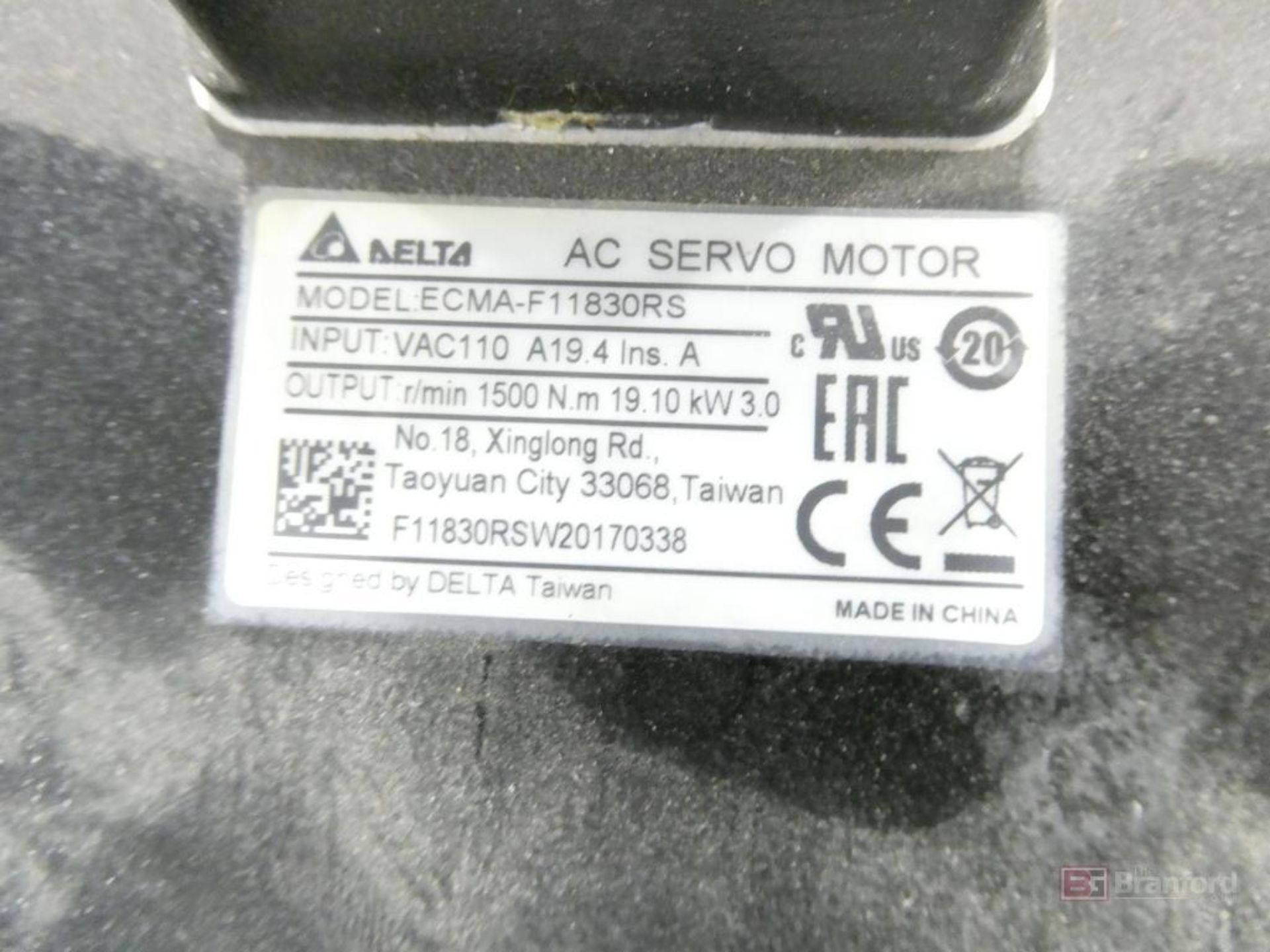 (2) Delta Model ECMA-F11830RS, AC Servo Motors (New) - Image 3 of 3