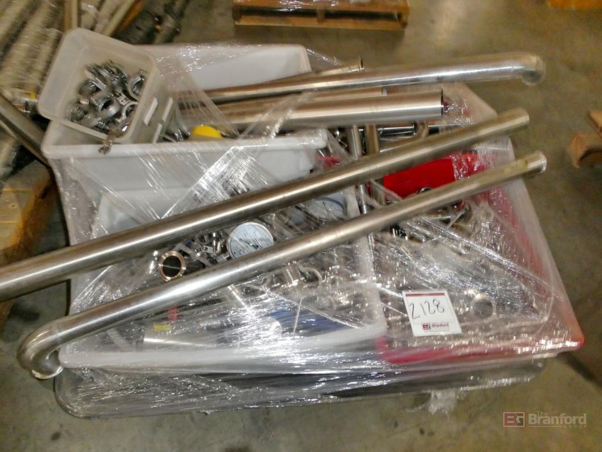 Large Lot of Stainless Steel Piping w/ Pipe Fittings - Image 3 of 6