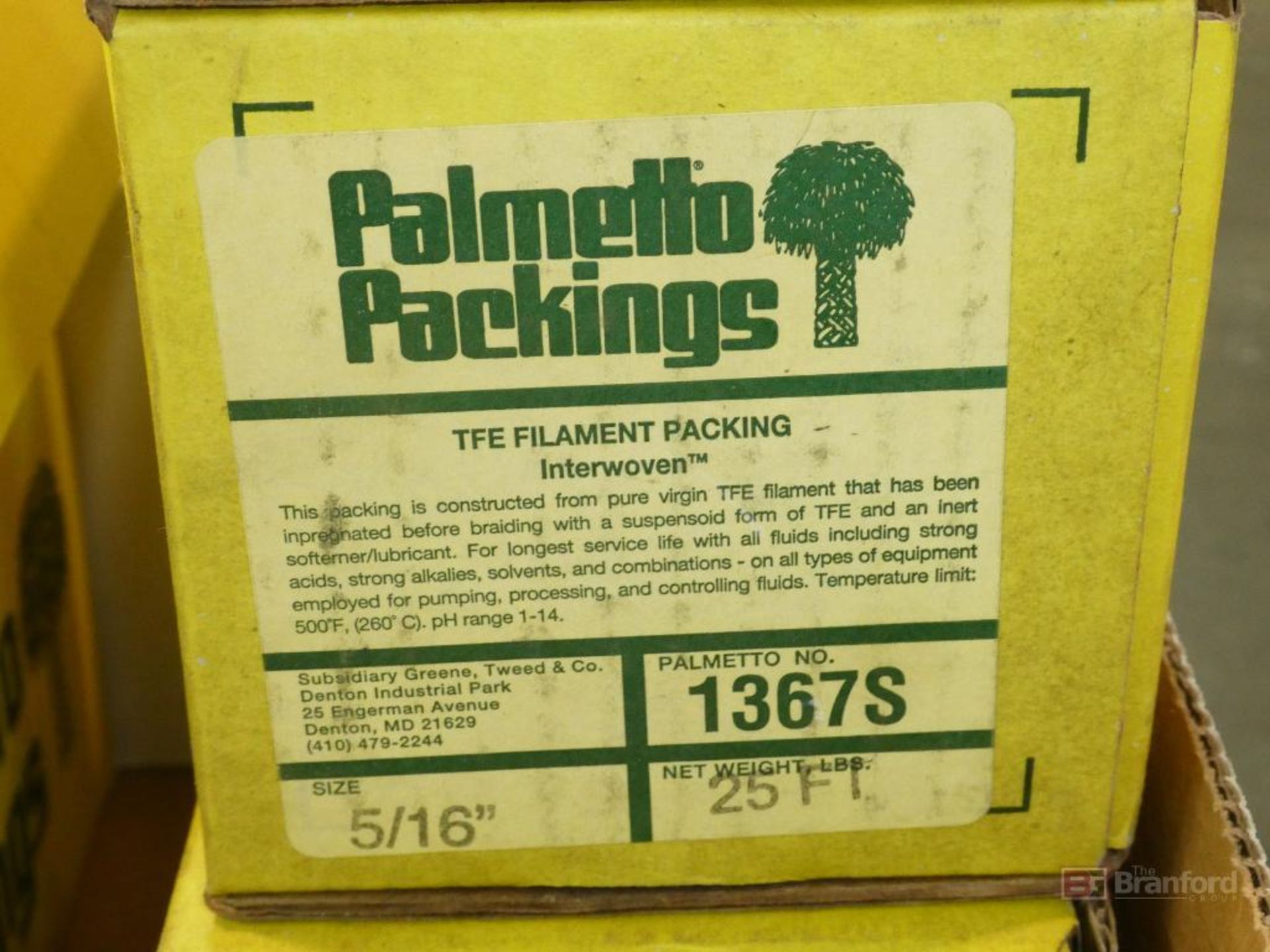 (6) Boxes of Palmetto Packings 1367FS, Packing Seal Cord (New) - Image 2 of 2