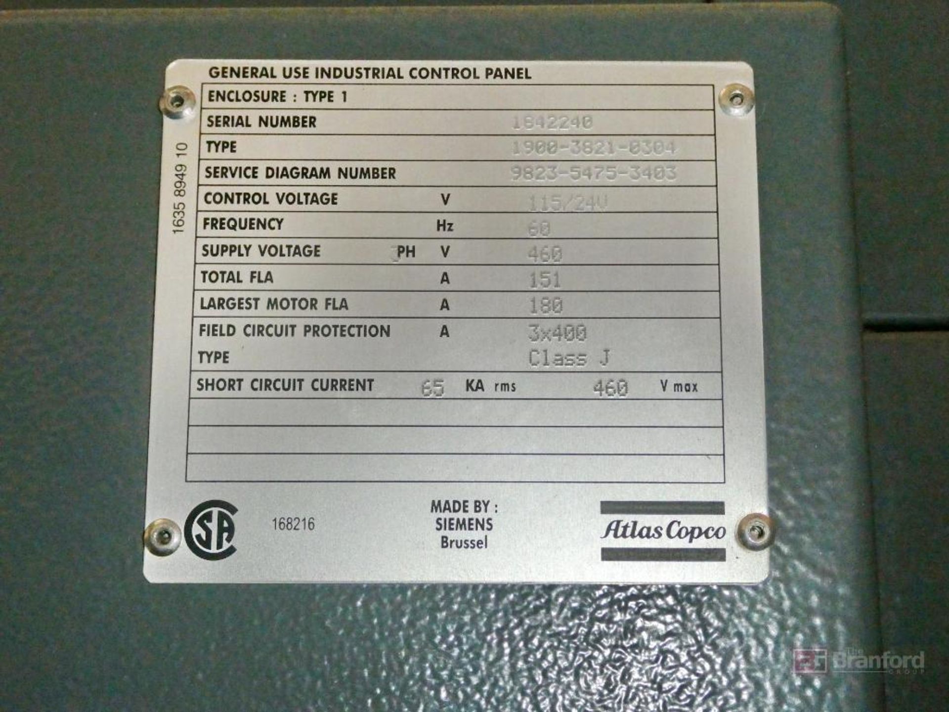 Atlas Copco Model ZT90VSD, Rotary Screw Air Compressor - Image 4 of 7