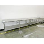(2) 2-Tier Stainless Steel Tables w/ Casters