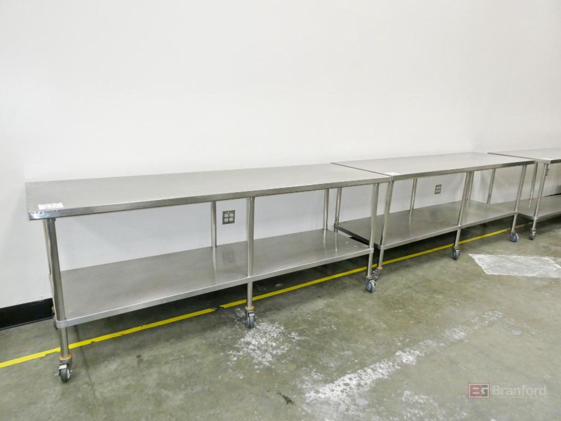 (2) 2-Tier Stainless Steel Tables w/ Casters