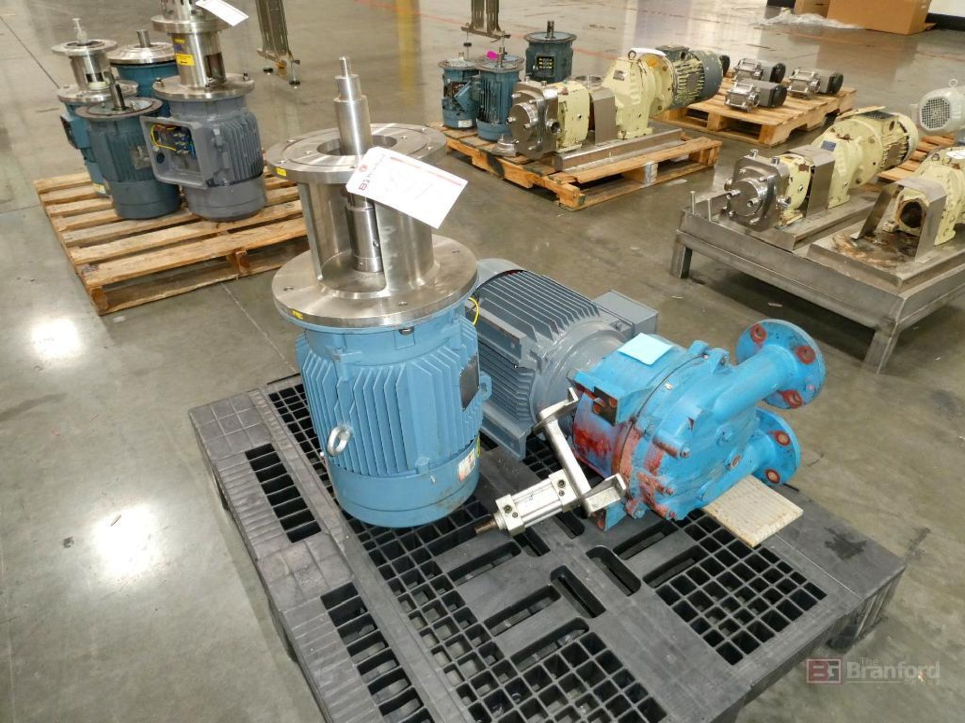 (1) ABB Model M2BAX-160MLA2, 11KW Motor w/ Stainless Steel Agitator Mounting Unit