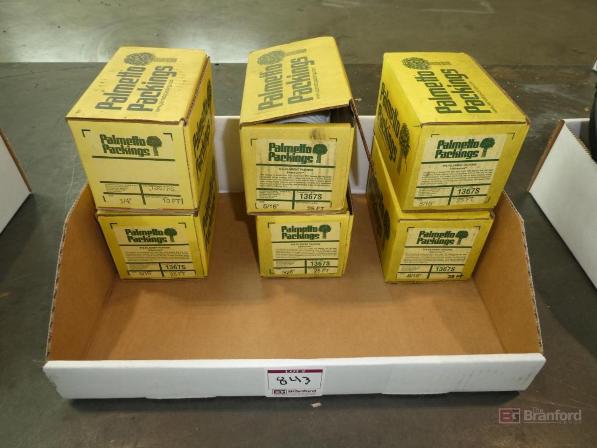 (6) Boxes of Palmetto Packings 1367FS, Packing Seal Cord (New)