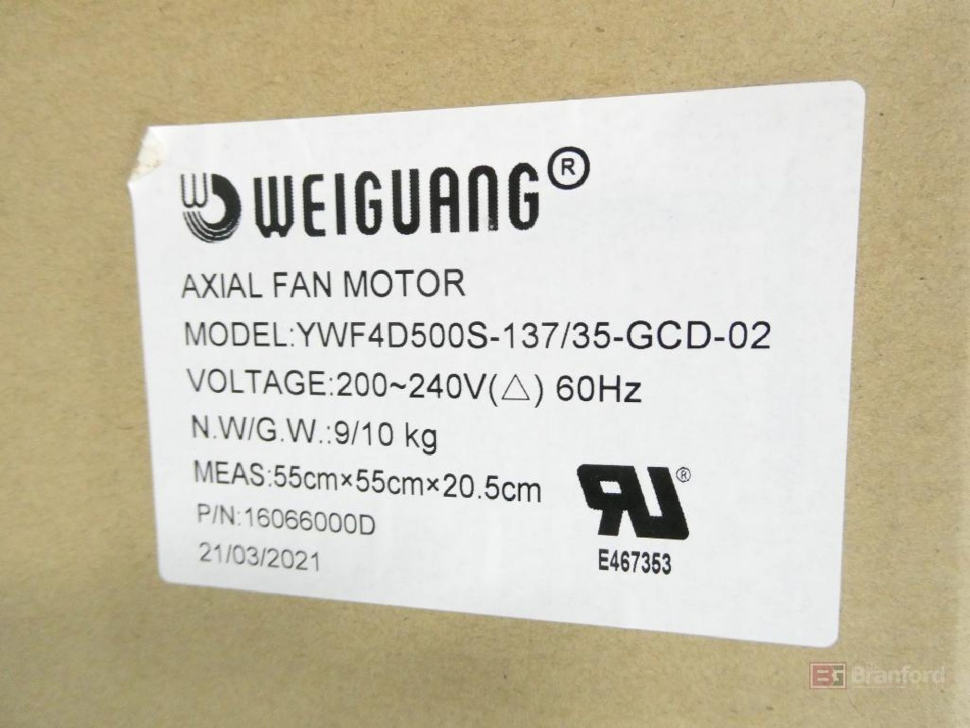 (6) Weiguang Model YWF4D500S-137, Axial Fans (New) - Image 2 of 3