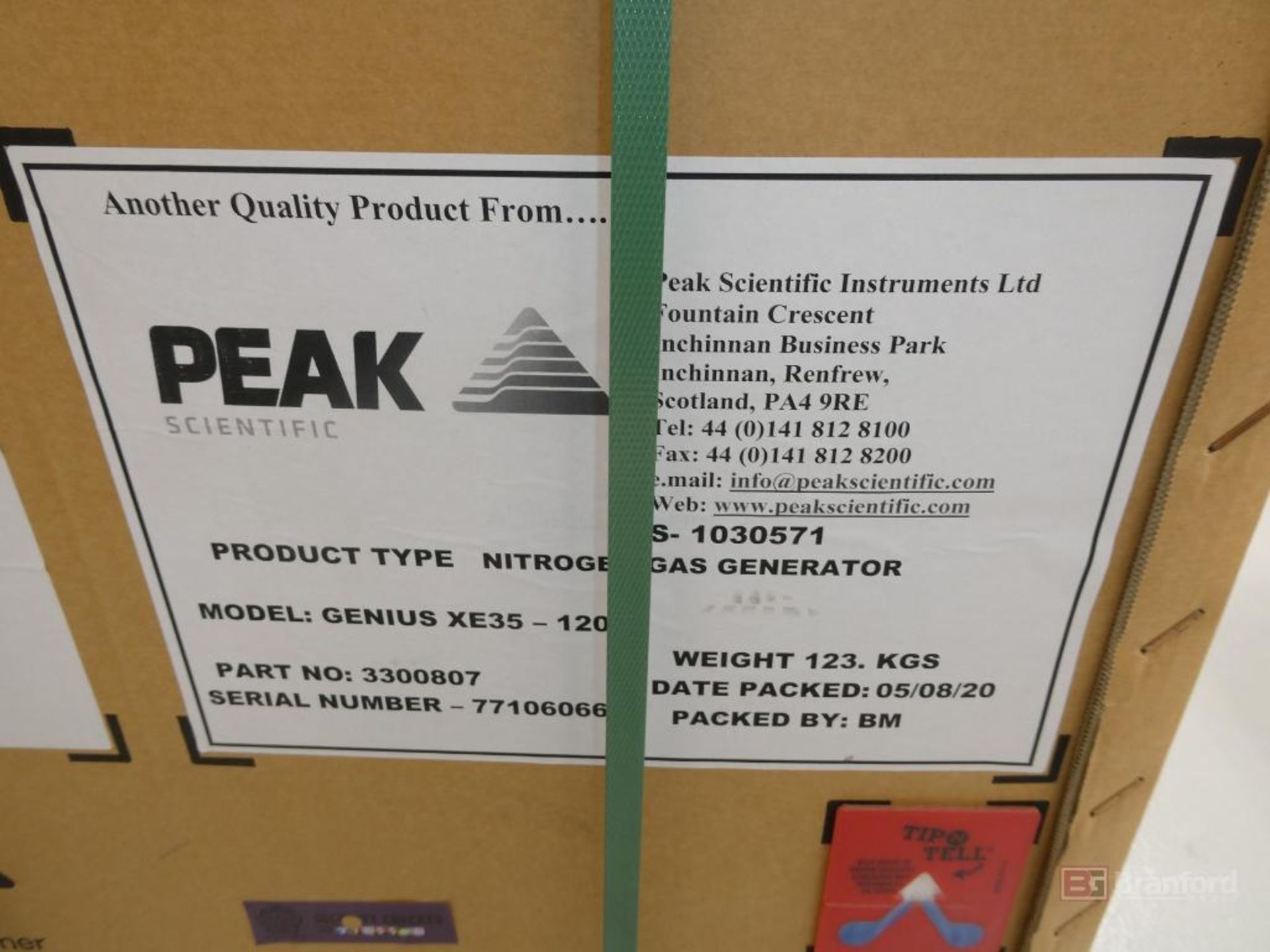 Peak Scientific Model XE35, Nitrogen Gas Generator - Image 5 of 6