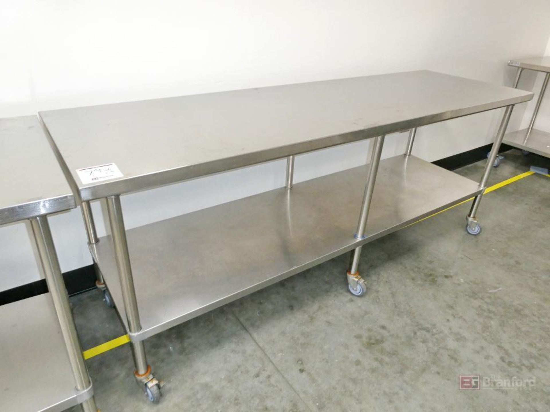 (2) 2-Tier Stainless Steel Tables w/ Casters - Image 2 of 3