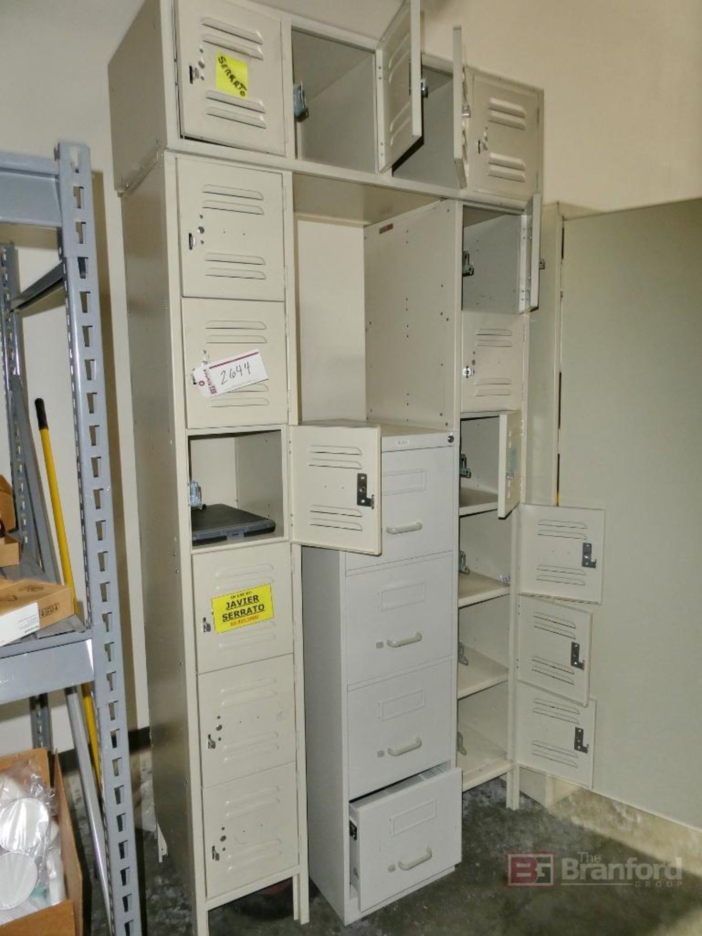 Lot of Racking, Lockers and 2 Door Cabinet w/ Contents - Image 6 of 15