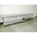 (2) 2-Tier Stainless Steel Tables w/ Casters