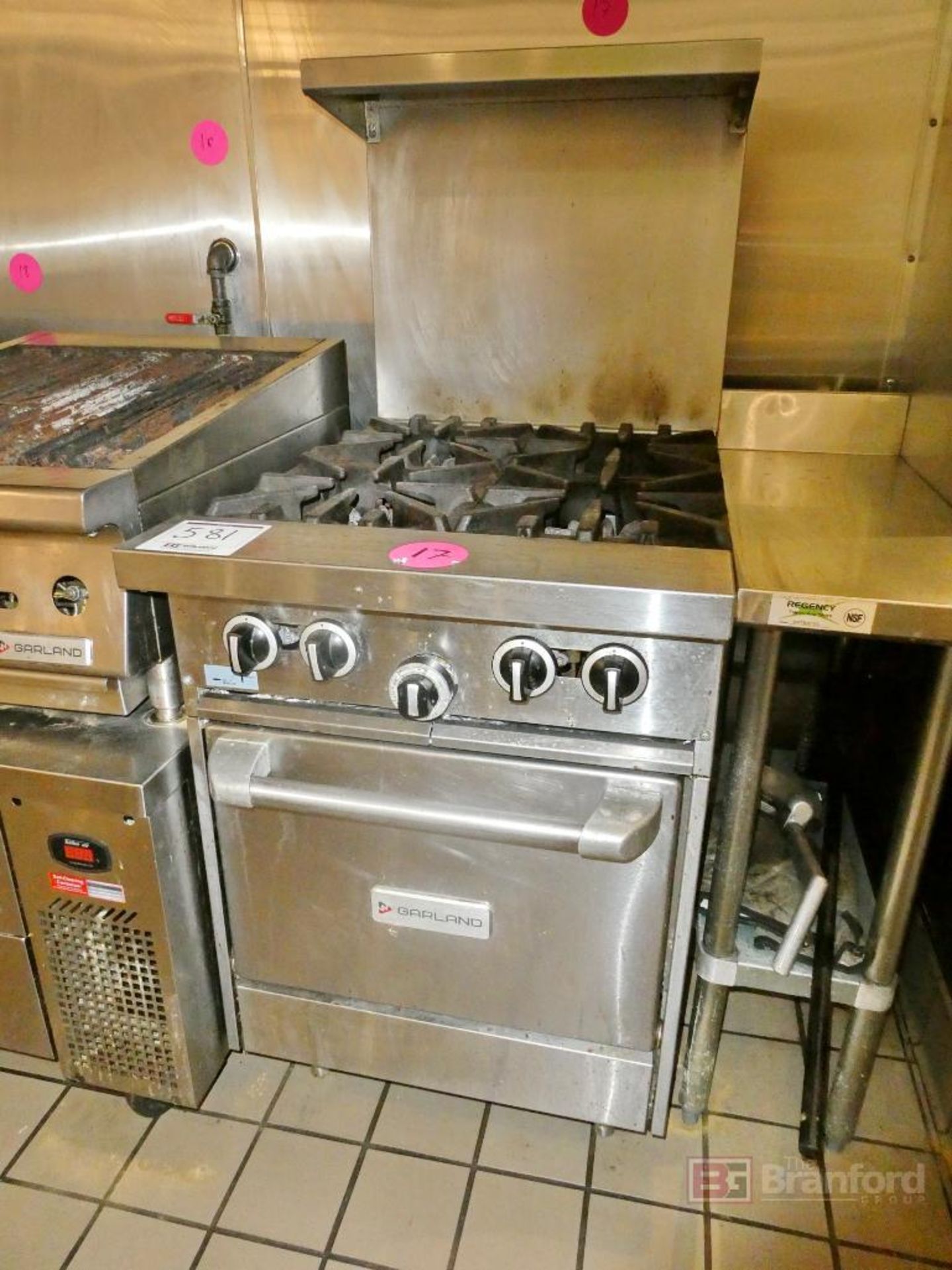 Garland Gas Range, 24", Four Burner, Single Oven