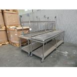 (3) 2-Tier Stainless Steel Tables w/ Casters