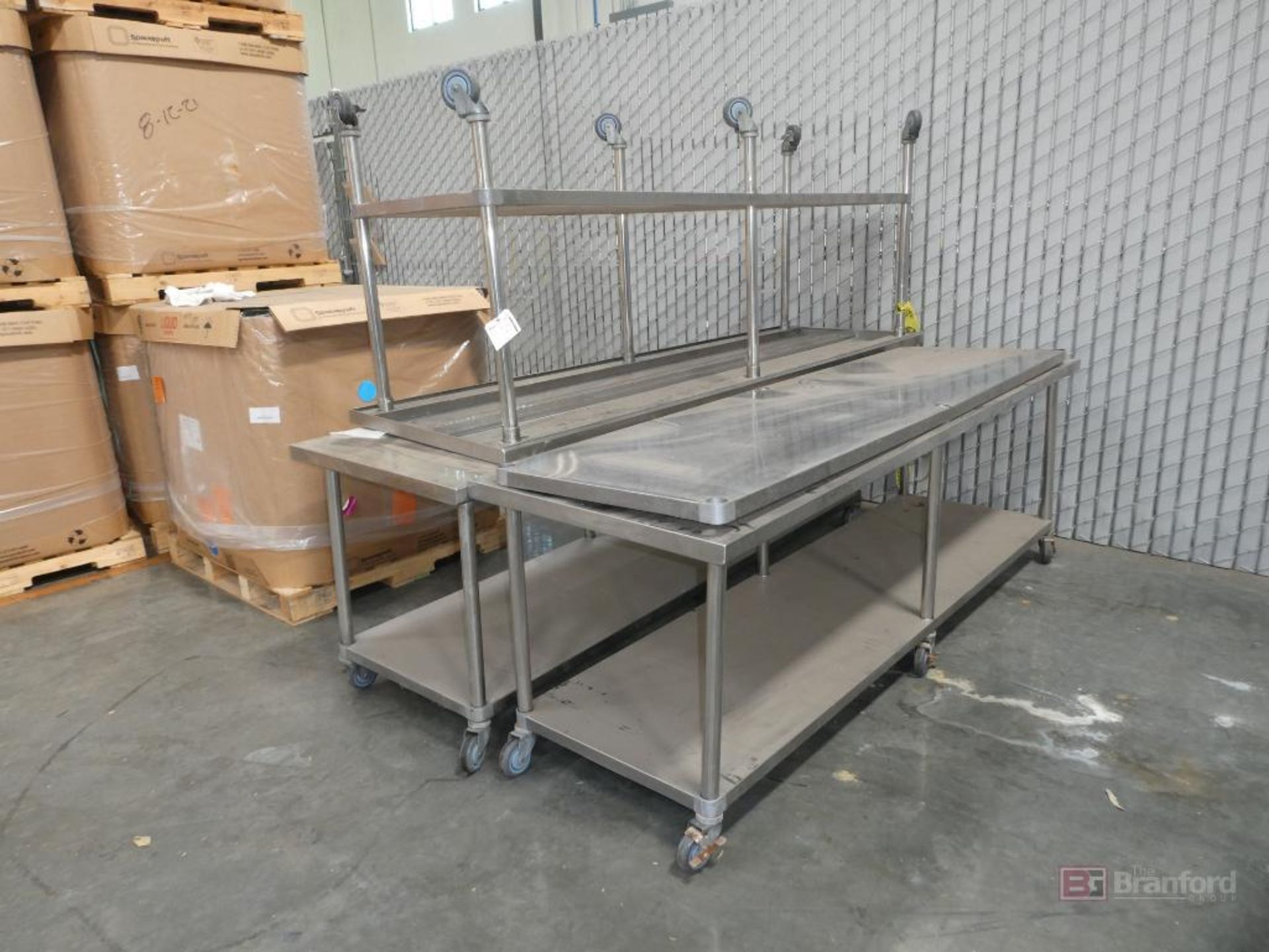 (3) 2-Tier Stainless Steel Tables w/ Casters