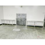 (2) 2-Tier Stainless Steel Tables w/ Casters