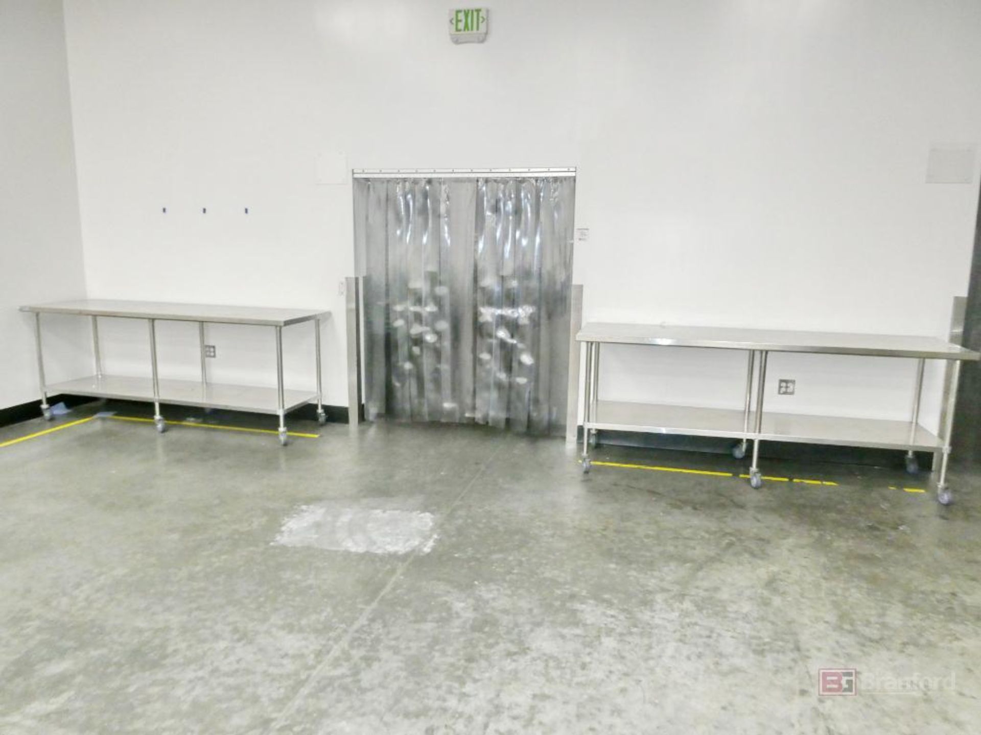 (2) 2-Tier Stainless Steel Tables w/ Casters