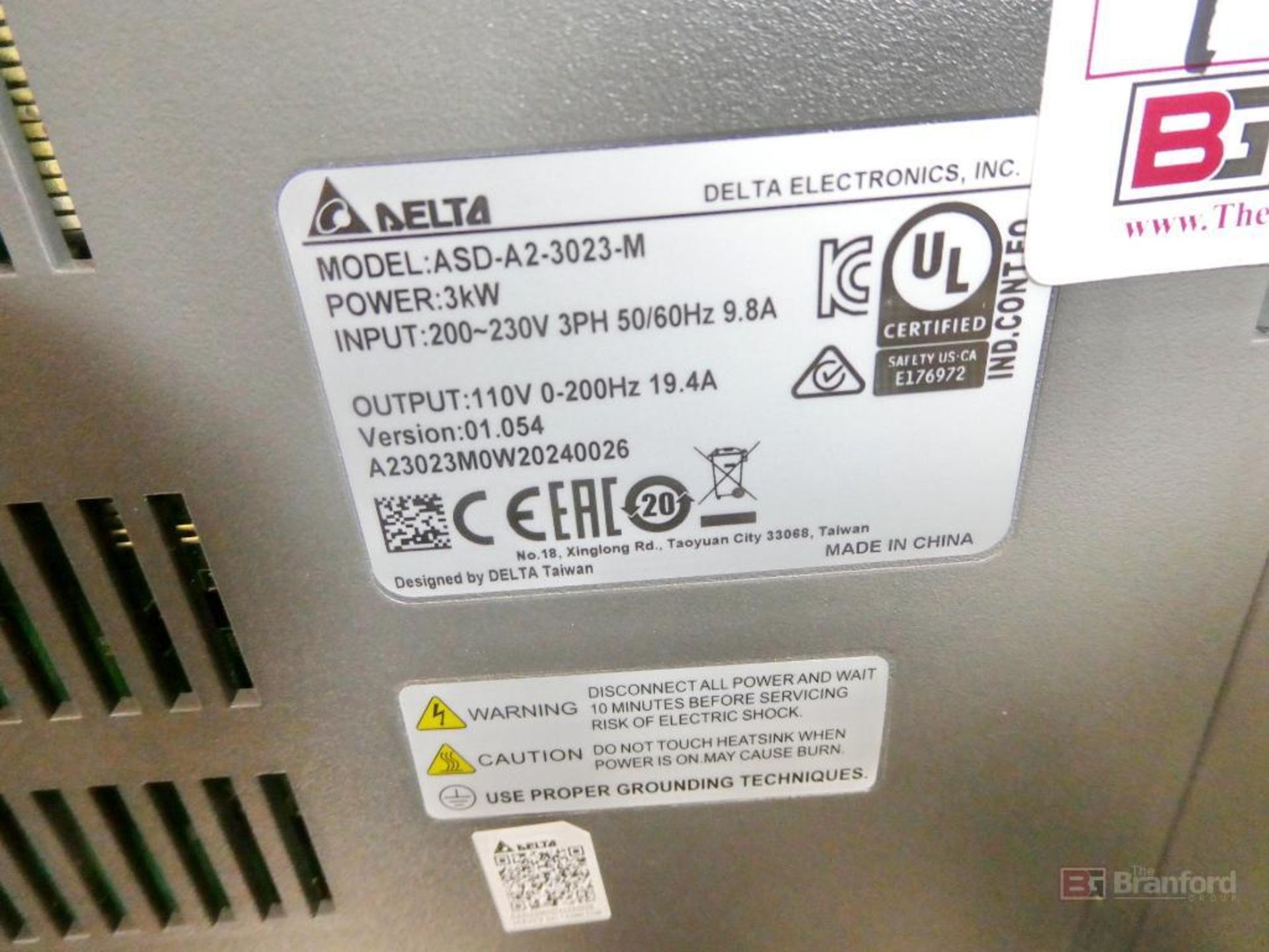 (2) Delta Model ASD-A2-3023M, AC Servo Drive and Motor - Image 2 of 2