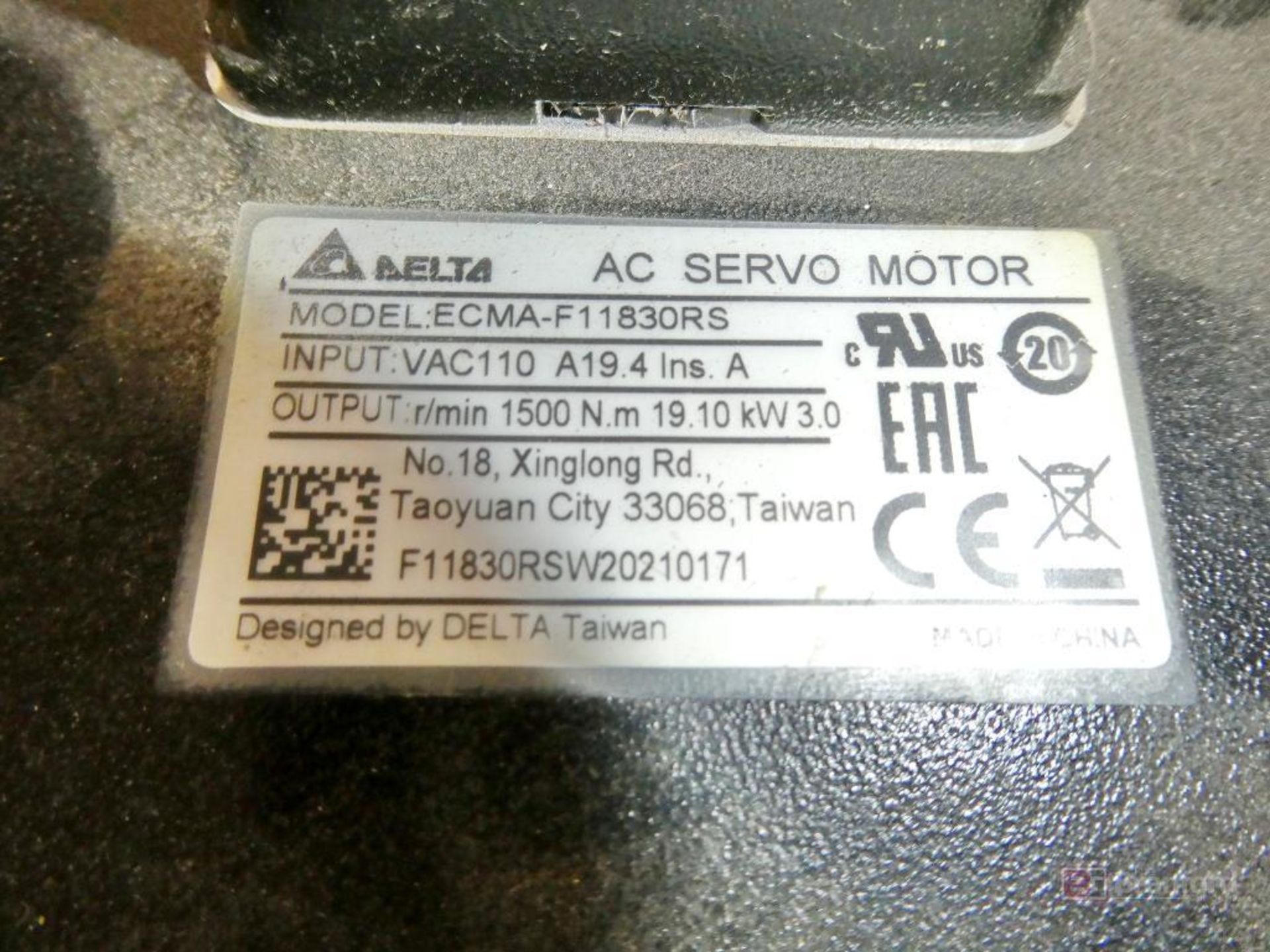 (2) Delta Model ECMA-F11830RS, AC Servo Motors (New) - Image 3 of 3