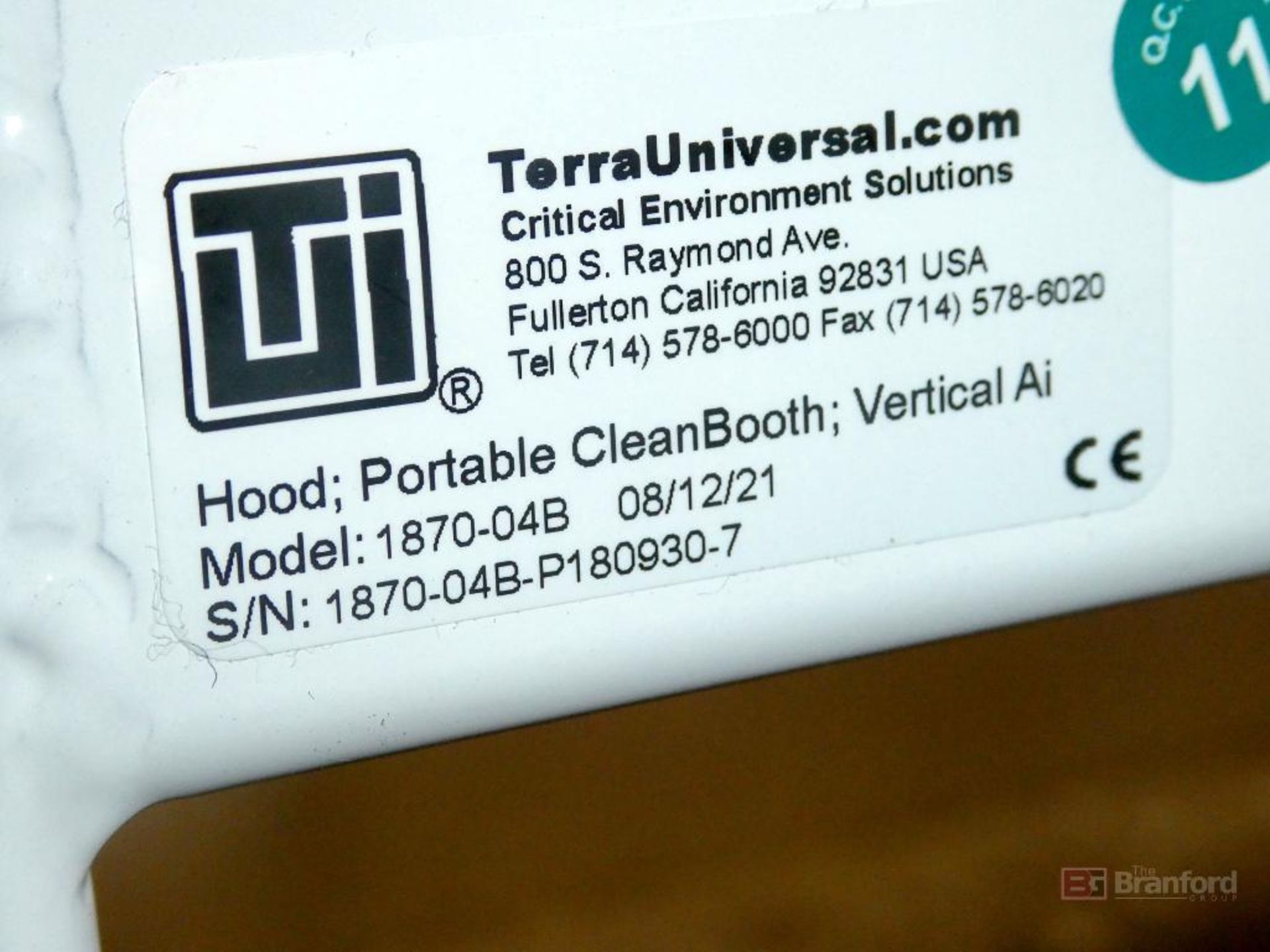 2021 Terra Universal Model 1870-04B, Portable Clean Booth - Image 5 of 5