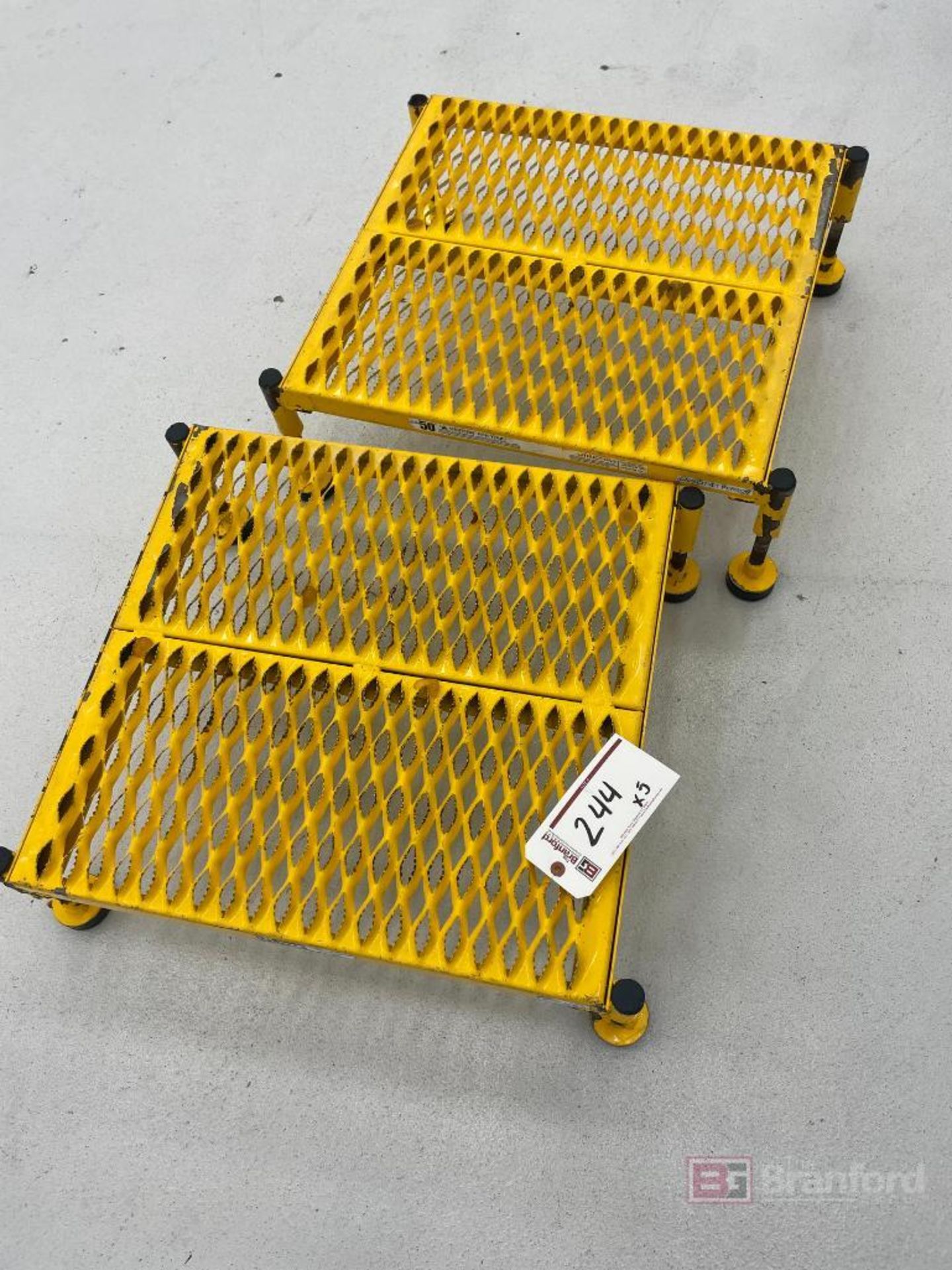 (5) Uline yellow step stools, grated - Image 3 of 3