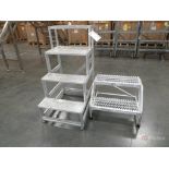 (1) Uline 2-Step Ladder; 4-Step Aluminum Staircase Ladder