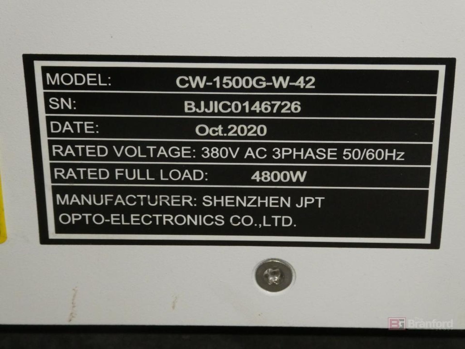 2020 JPT Model CW-1500G-W-42, Fiber Laser Source - Image 3 of 3