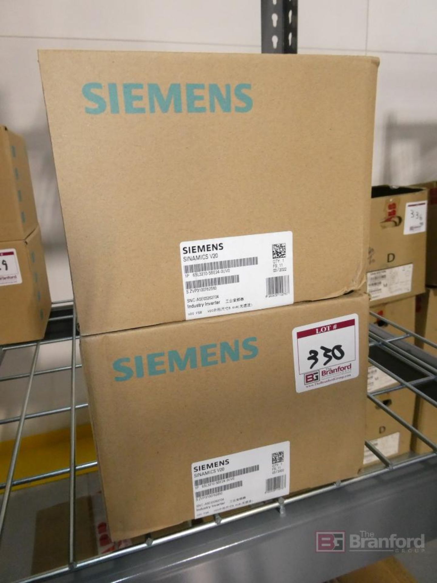 (2) Siemens Sinamics V20, Variable Frequency Drives (New)