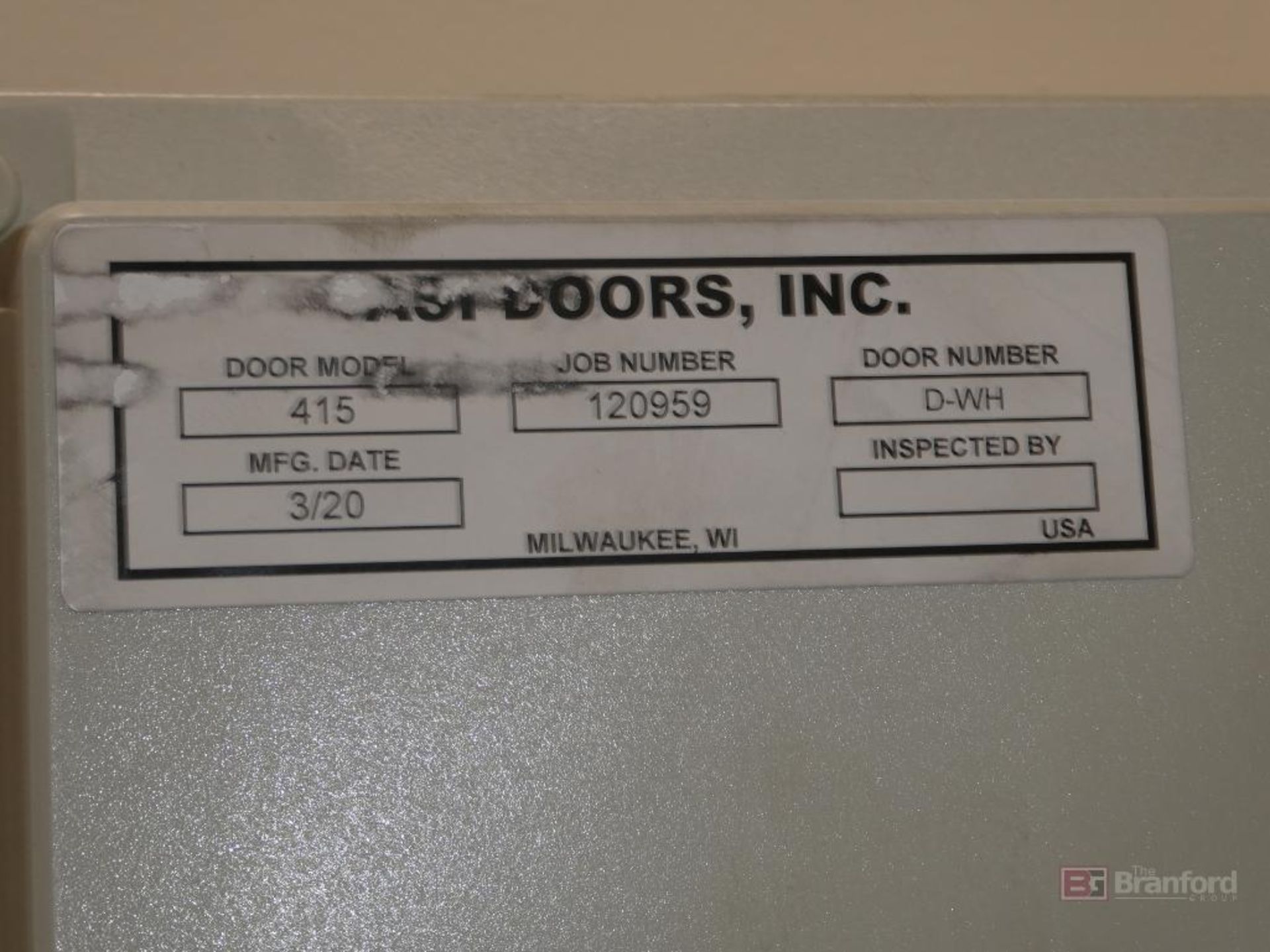 2020 ASI Doors Inc. Model 415, Automatic High Speed Roll Up Doors - Image 3 of 7