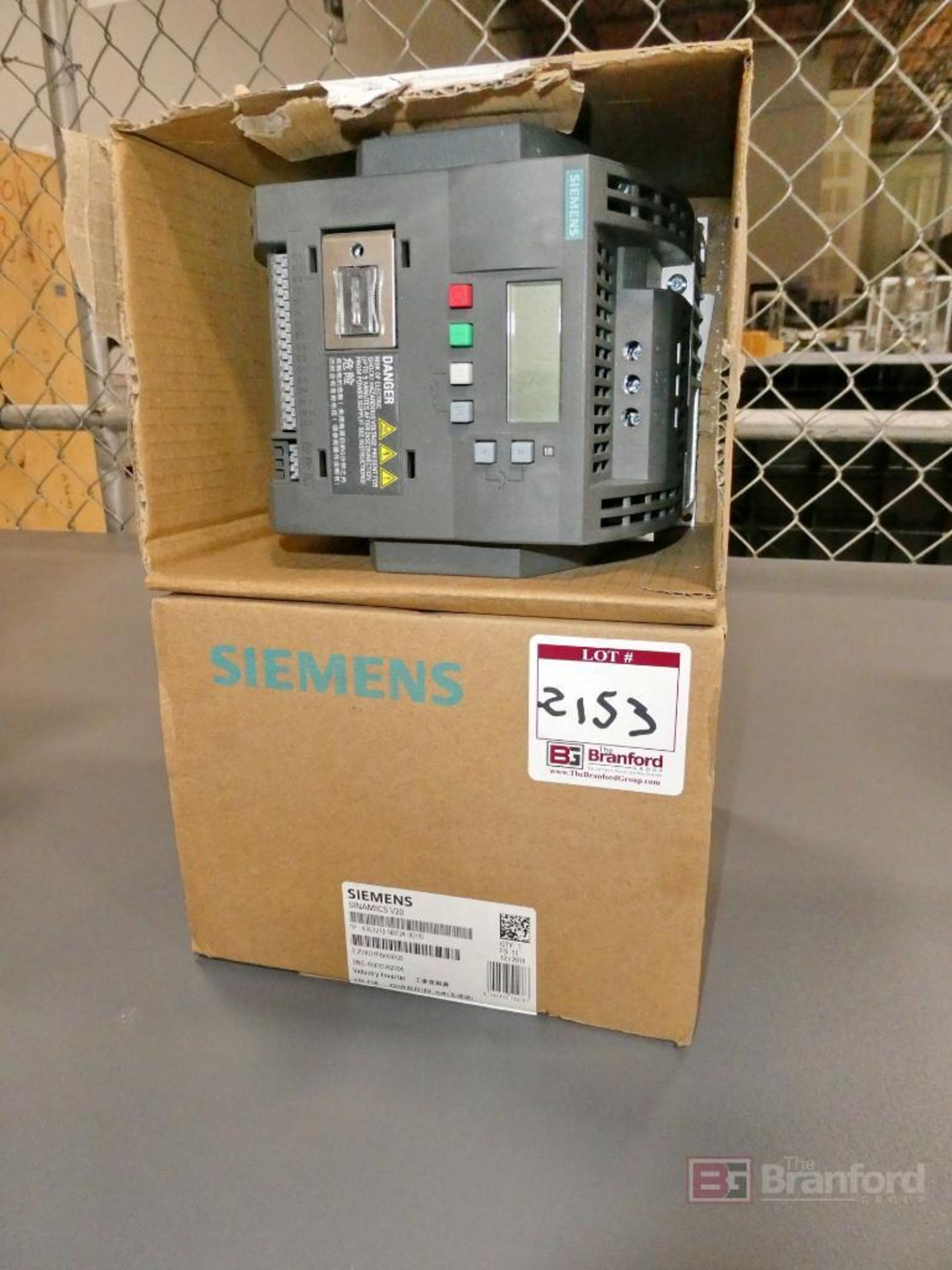 (2) Siemens Sinamics V20, Variable Frequency Drive (New)
