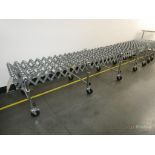 FMH Model Nestaflex 226, Flexible Expandable Roller Conveyor w/ Casters