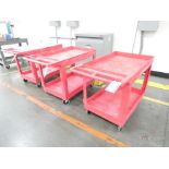 (2) Red Uline Utility carts