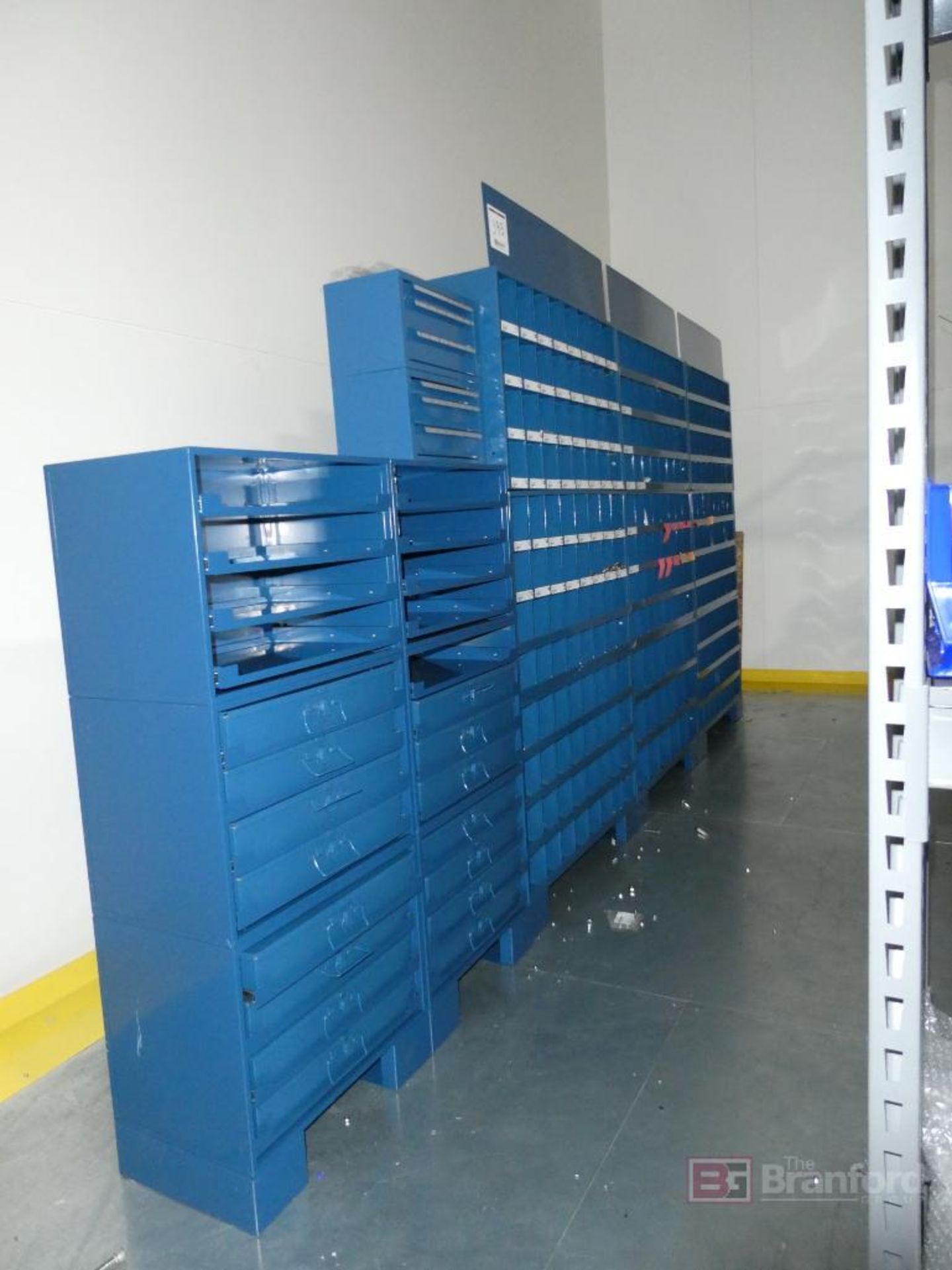 (3) Sections of Parts Bins w/ Contents