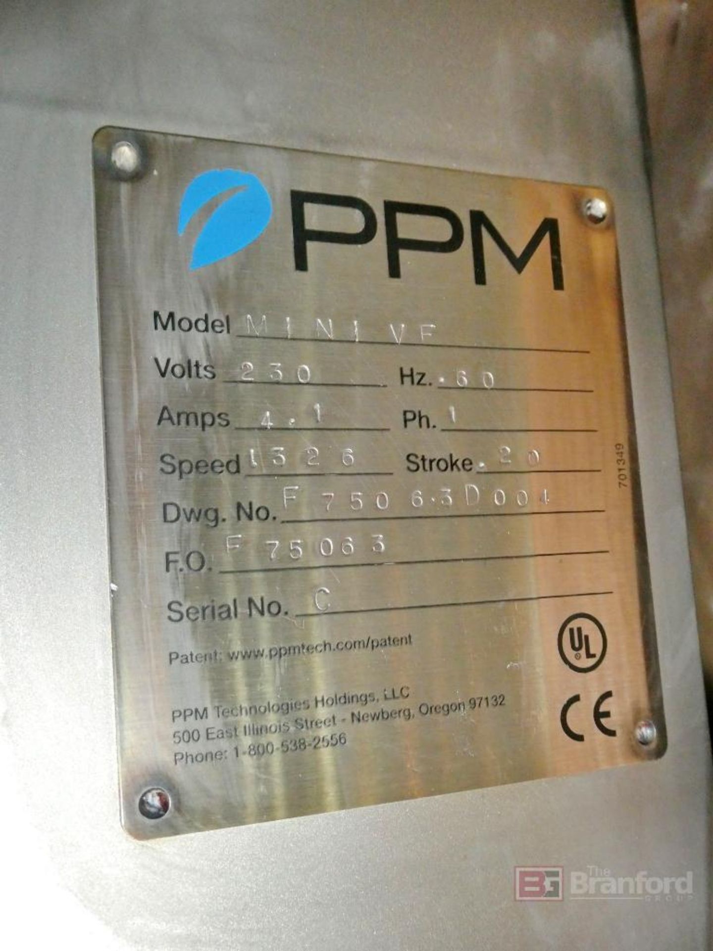 PPM Model MINI VF, Vibrator Conveyor - Image 2 of 3