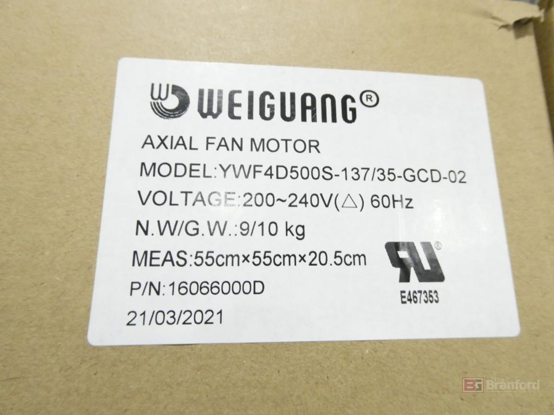 (6) Weiguang Model YWF4D500S-137, Axial Fans (New) - Image 2 of 3