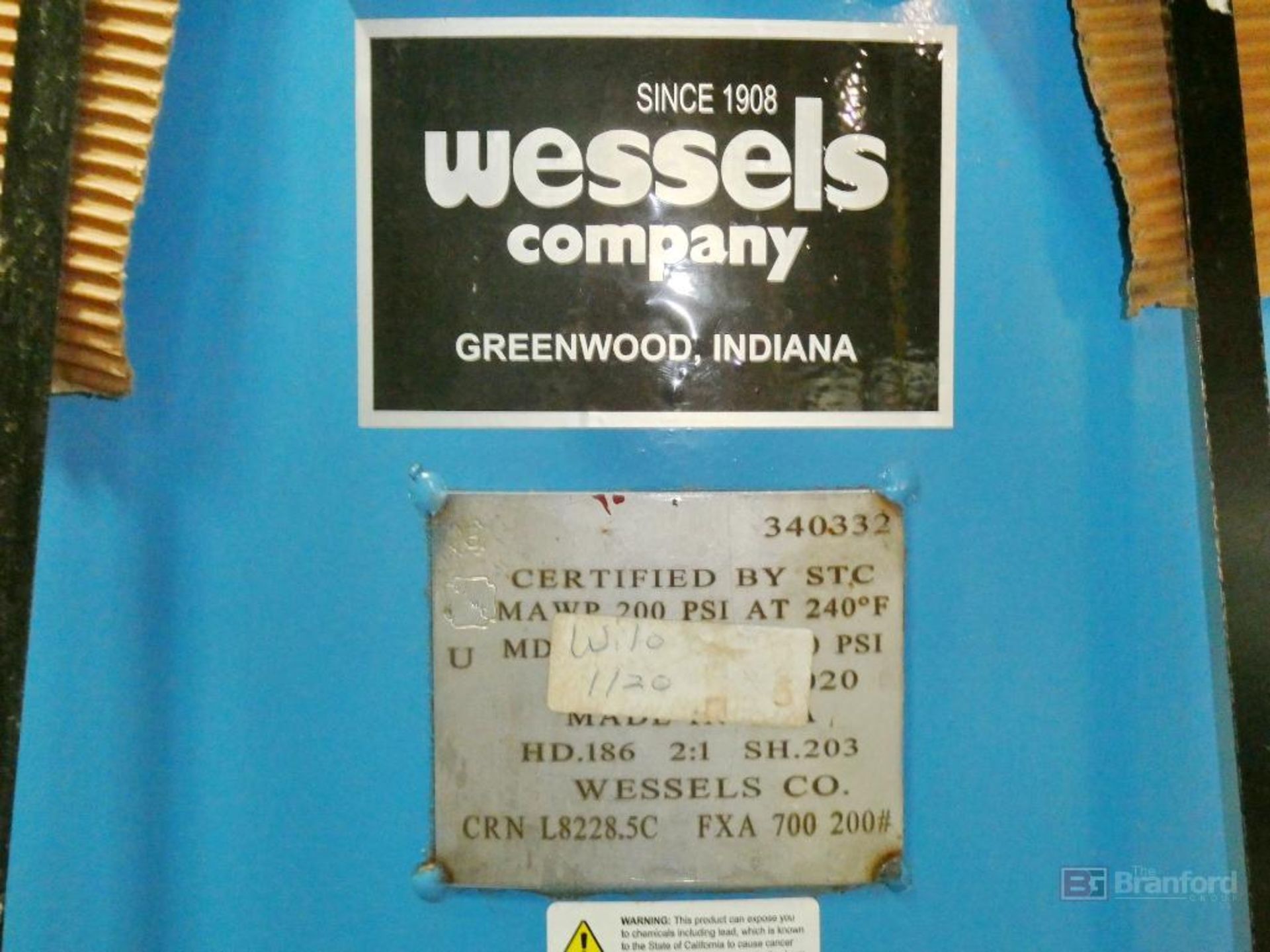 Wessels Company Air Storage Tank - Image 3 of 4