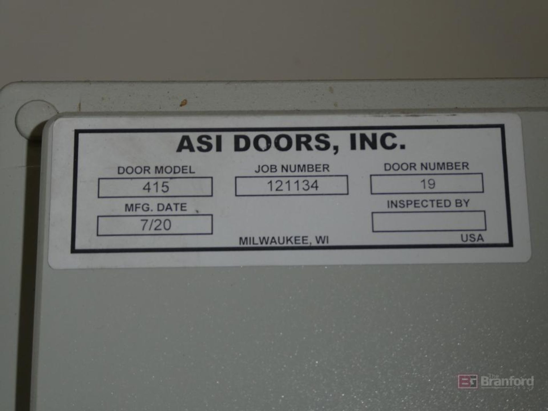 2020 ASI Doors Inc. Model 415, Automatic High Speed Roll Up Doors - Image 3 of 6