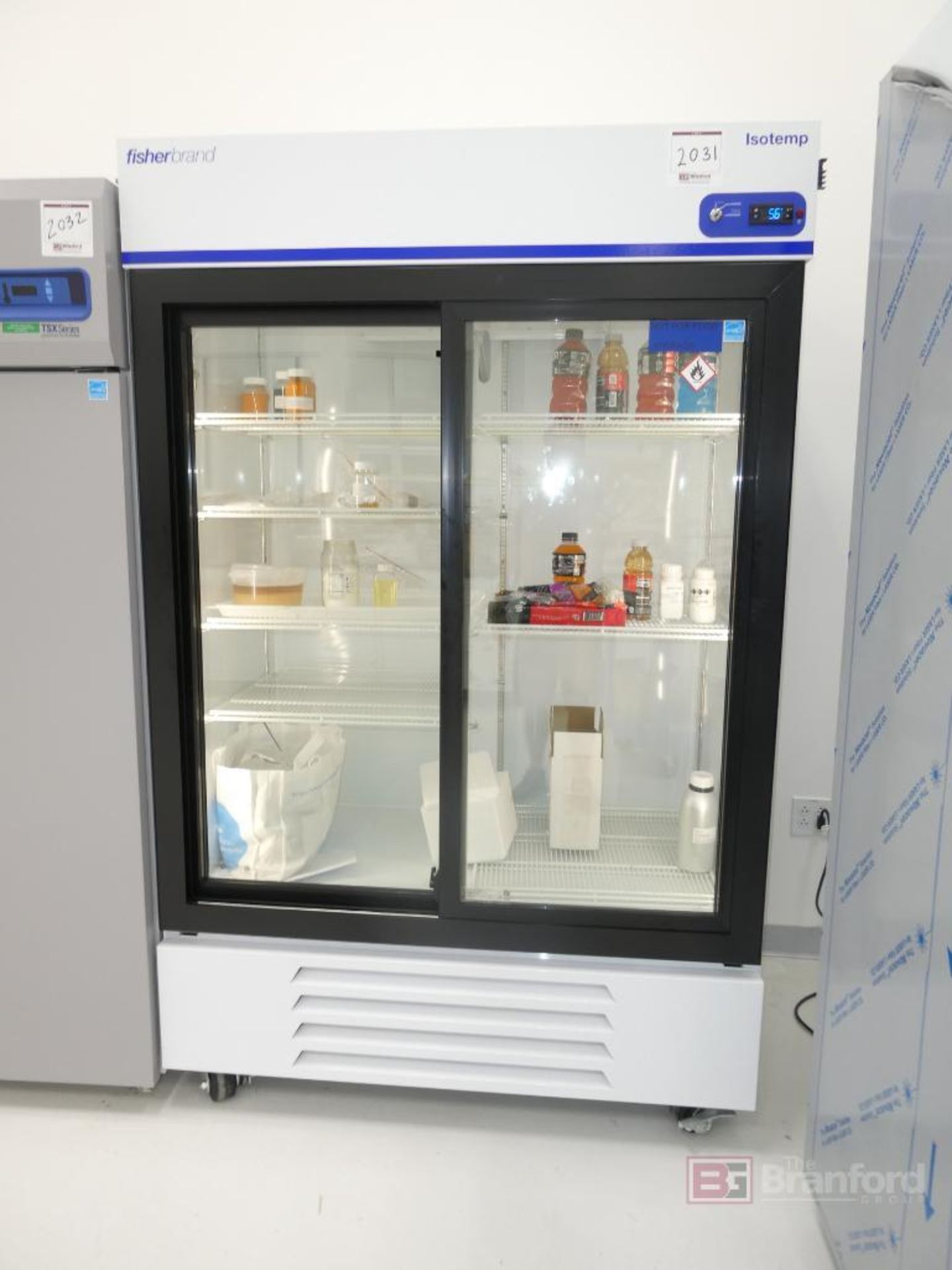 Fisherbrand Model GTFBG45RPLA, IsoTemp Double Sliding Glass Door Lab Refrigerator