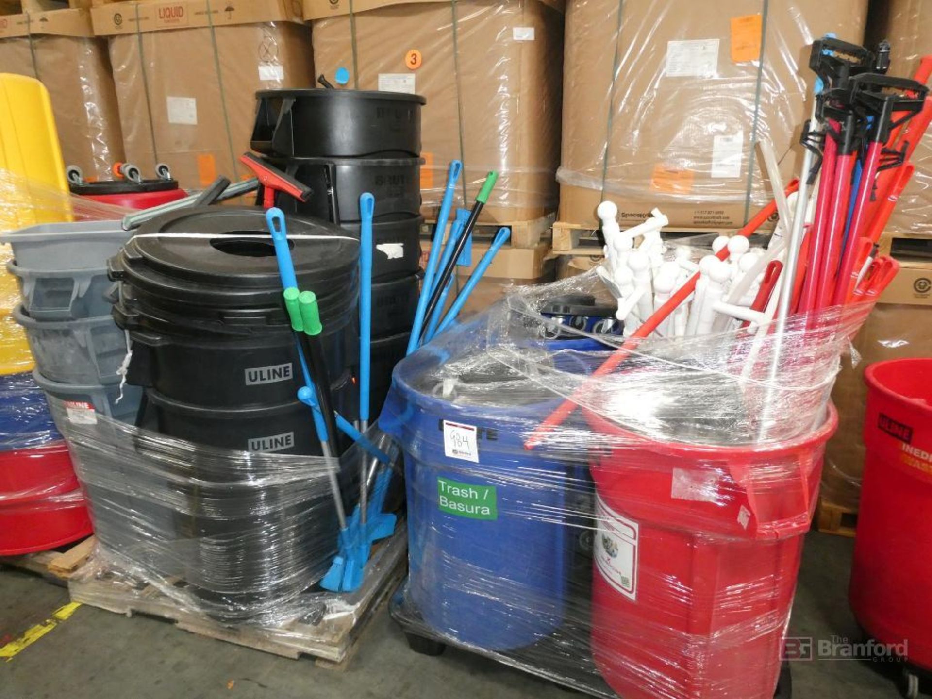Large Qty of Plastic Trash Barrels - Image 4 of 5