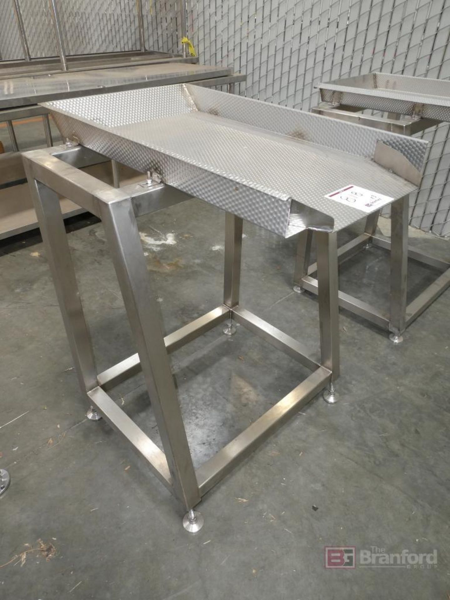 (2) Stainless Steel Production Line Sorting Tables
