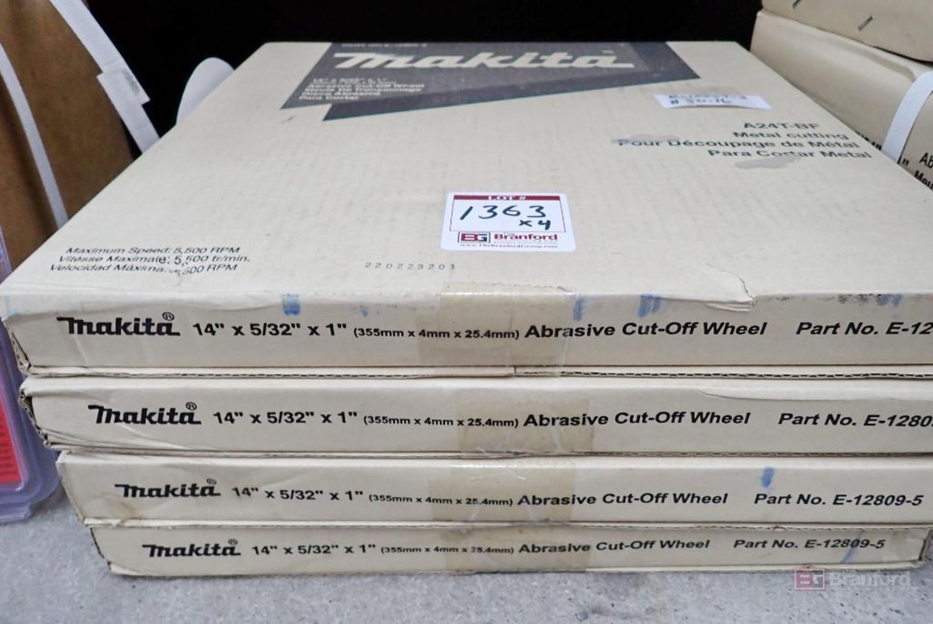 (4) Cases of 5 Pc Per Box (20 Total) Makita A24T-BF Metal Cutting Blades