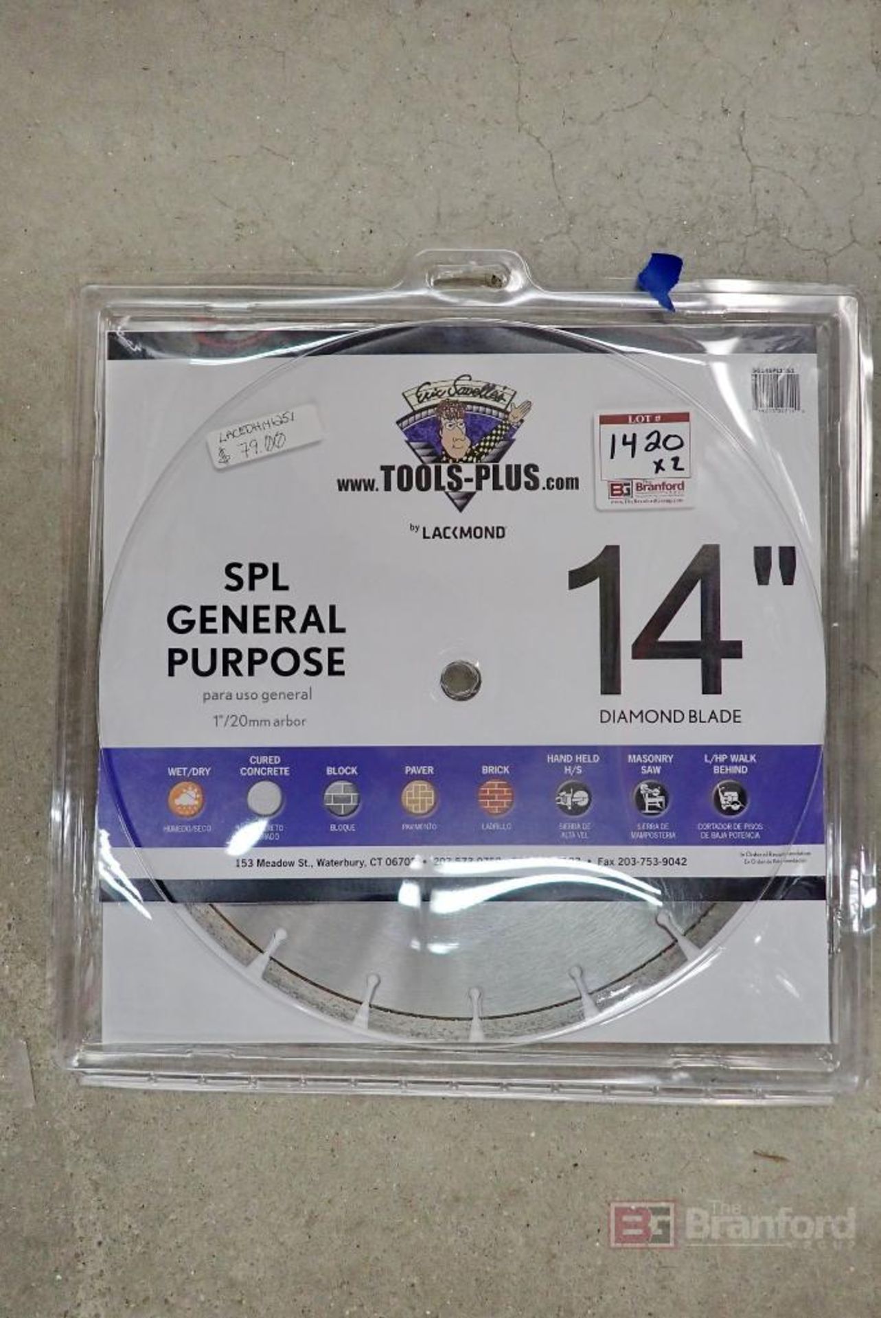 (2) Lackmond 14" SPL General Purpose Diamond Saw Blades - Image 2 of 2