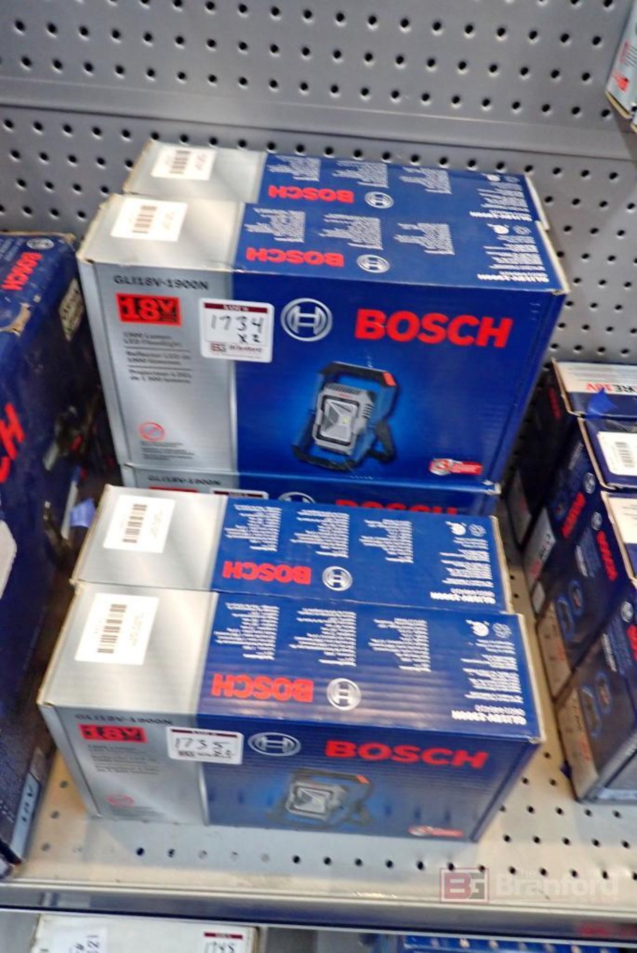 (2) Bosch GLI18V-1900N LED Floodlights