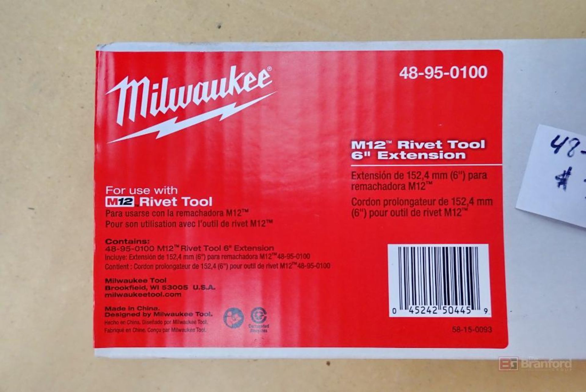 (3) Milwaukee 48-95-0100 M12 Rivet Tool 6" Extensions - Bild 4 aus 4