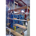 (7) Sections of Steel / Wood Industrial Shelving