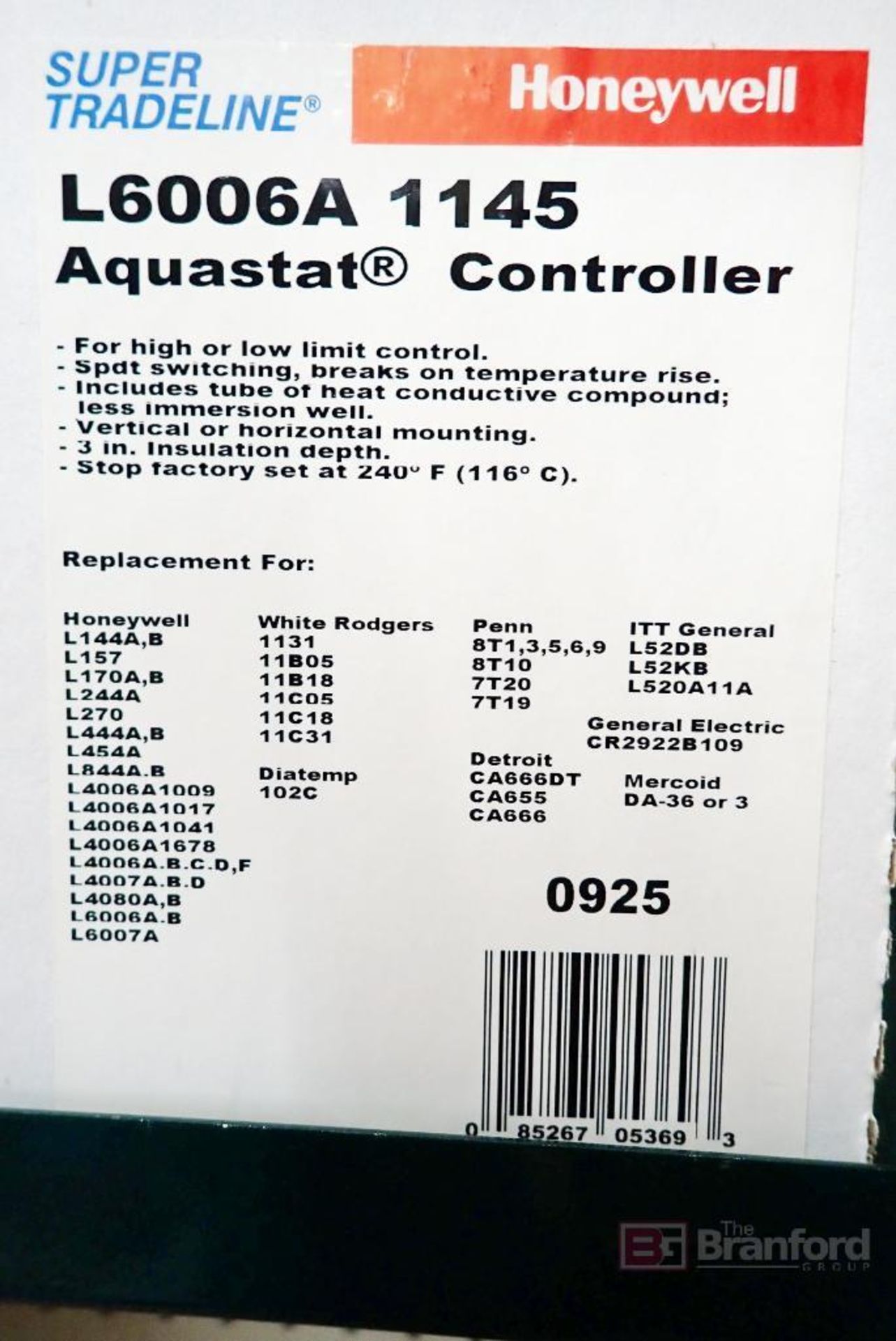 (3) Honeywell L6006A 1145 Aquastat Controllers - Bild 3 aus 4