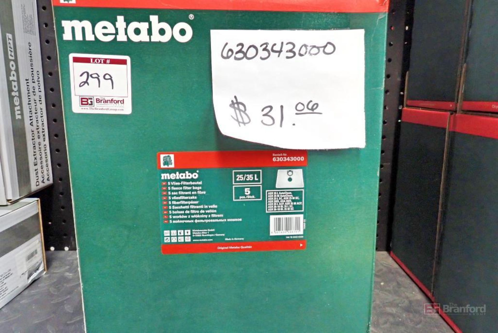 (2) Metabo 630343000 Fleece Filter Bags - Image 2 of 4