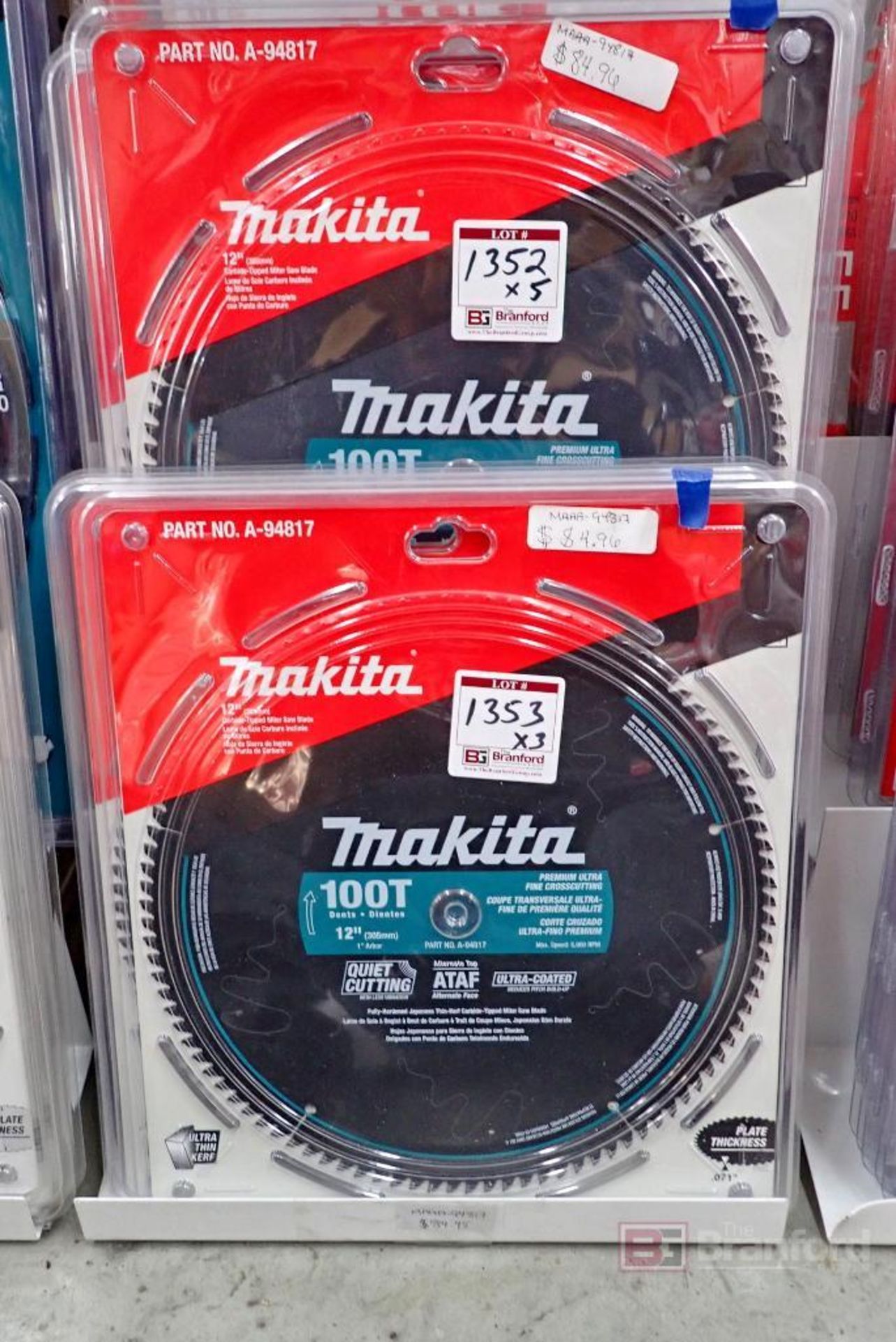 (5) Makita A-94817 12" Carbide Tipped Miter Saw Blades - Image 2 of 5