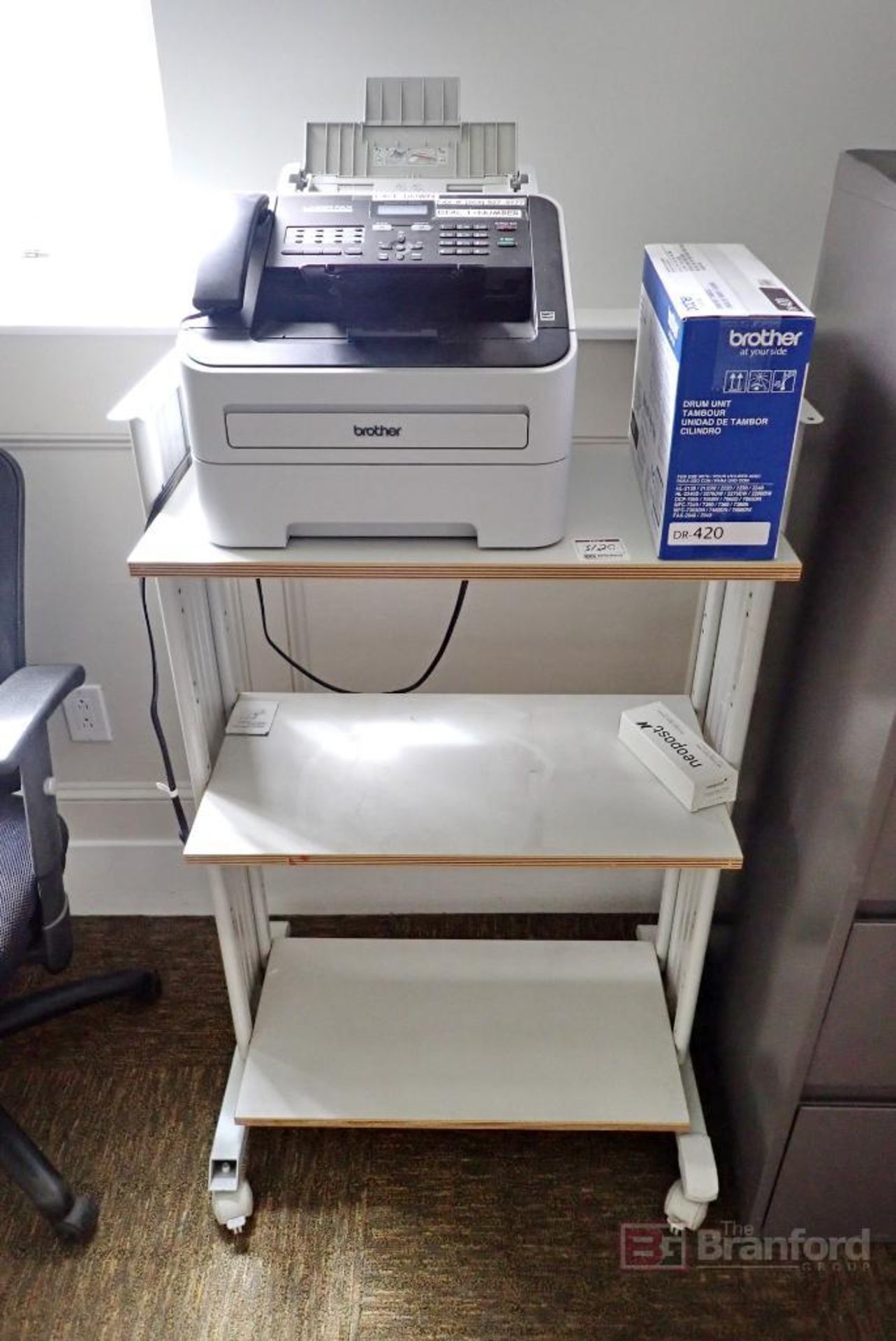 Brother IntelliFAX 2940 Fax w/ DR-420 Drum Unit & Cart